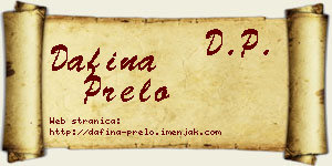 Dafina Prelo vizit kartica